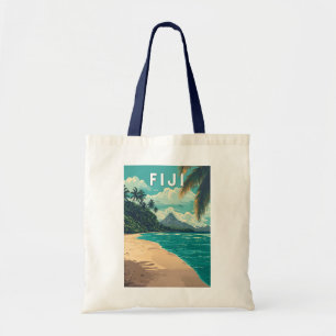 Bolso De Tela Vintage de arte de viajes en Ilustracion de Fiji
