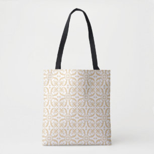 Bolso De Tela Vintage de estampado floral barroco sin fisuras. V