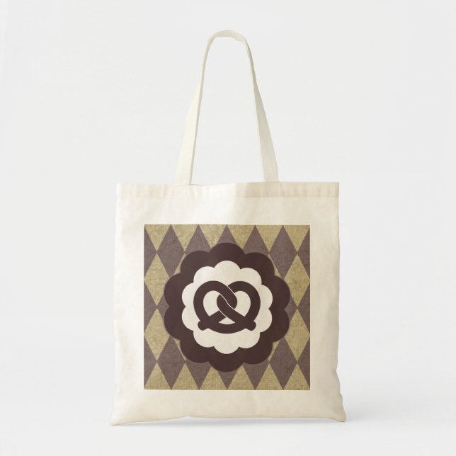 Bolso De Tela vintage del pretzel (Frente)