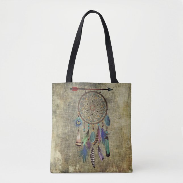 Bolso De Tela Vintage Dreamcatcher II | Estilo Boho (Anverso)
