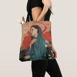 Bolso De Tela Vintage Edgar Degas Joven Mujer con Ibis Arte