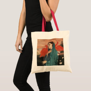 Bolso De Tela Vintage Edgar Degas Joven Mujer con Ibis Arte
