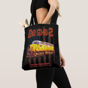 Bolso De Tela Vintage EMD SD40-2 Bandera estadounidense de locom