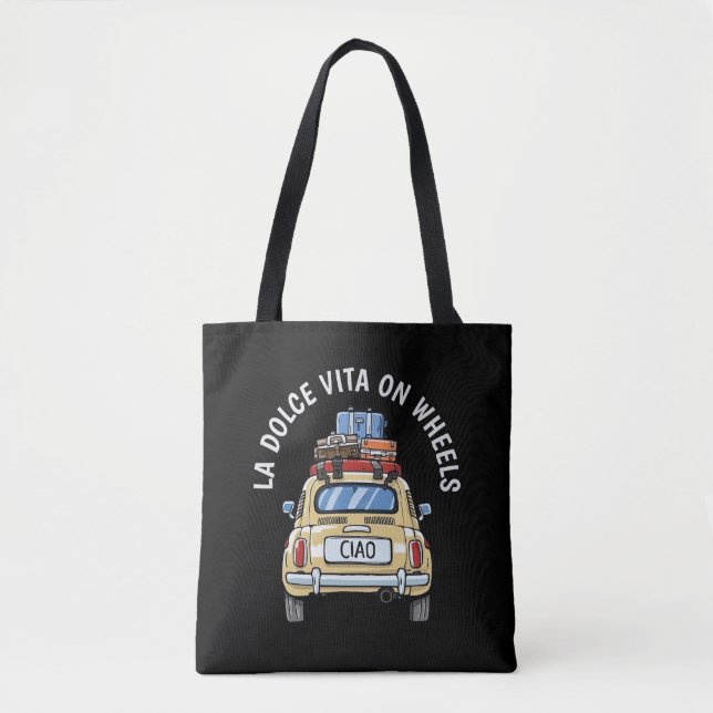 Bolso De Tela Vintage Fiat Car (Anverso)