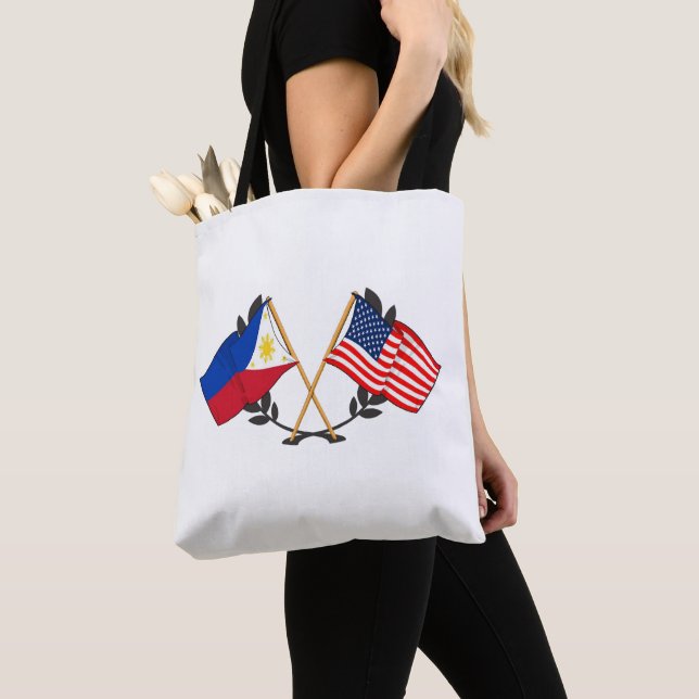 Bolso De Tela Vintage filipino de bandera estadounidense (Detalle)