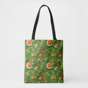 Bolso De Tela Vintage Floral Garden Acuarela Patrón sin inconven