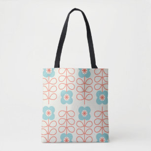 Bolso De Tela Vintage floral geométrica de estilo nórdico.