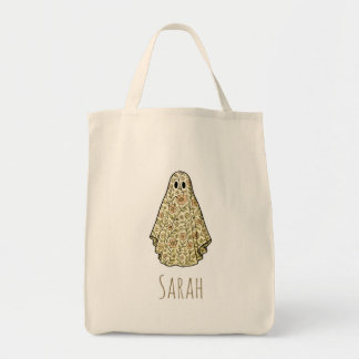 Bolso De Tela Vintage floral Personalizado de Halloween Candy