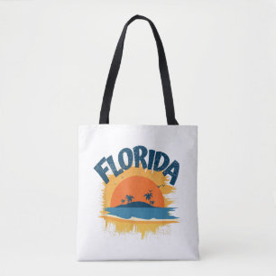 Bolso De Tela Vintage Florida Retro Tee Design Sunshine