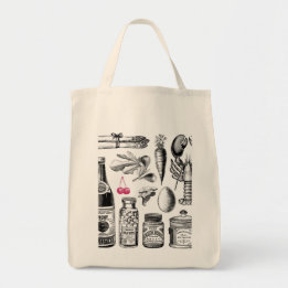Bolso De Tela Vintage Foodie