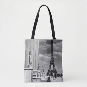 Bolso De Tela Vintage France Paris Torre Eiffel Palacio Chaillot
