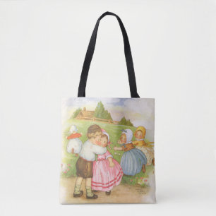 Bolso De Tela Vintage Georgie Porgie Rimas Infantiles de Mother