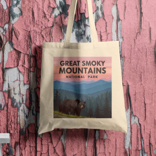 Bolso De Tela Vintage Great Smoky Mountains Park