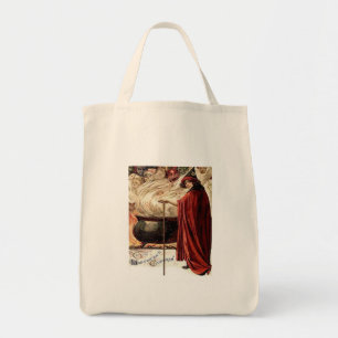 Bolso De Tela Vintage Halloween Cauldron Magic