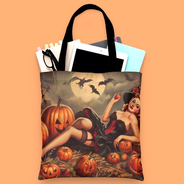 Bolso De Tela Vintage Halloween Pin Up (Subido por el creador)