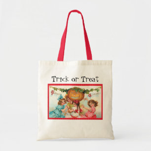 Bolso De Tela Vintage Halloween Trick o Treta bolsas!