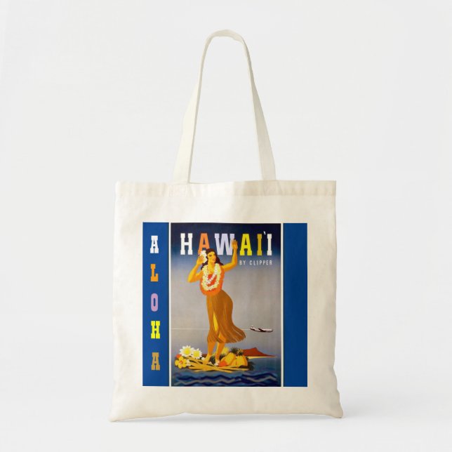 Bolso De Tela Vintage Hawaii (Frente)