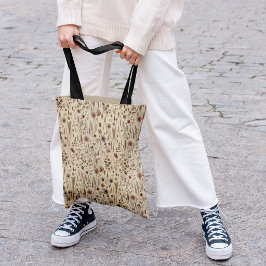 Bolso De Tela Vintage Herbarium Pressed Flower Botanical Tote Ba