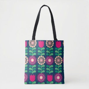 Bolso De Tela vintage/ilustracion de fondo floral