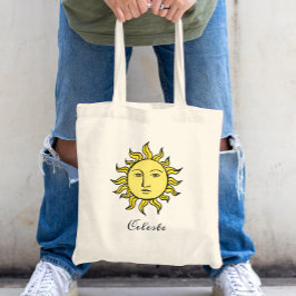 Bolso De Tela Vintage mágico Sun Retro Celestial personalizado