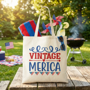 Bolso De Tela Vintage Merica Patriótico