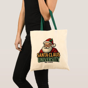 Bolso De Tela Vintage Merry Christmas Santa Claus University