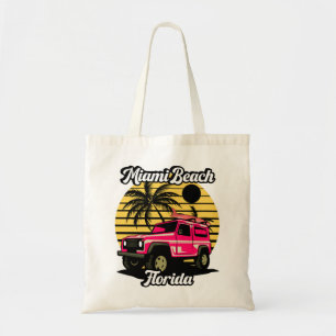 Bolso De Tela Vintage Miami Beach Florida