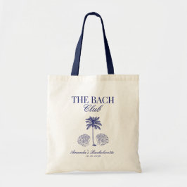 Bolso De Tela Vintage Modern Navy Beach Bachelorette Club Custom