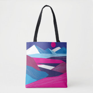 Bolso De Tela Vintage montañas y paisajes con