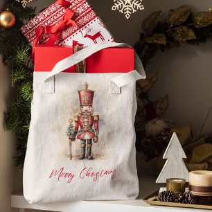 Bolso De Tela Vintage Nutcracker y Feliz Navidad