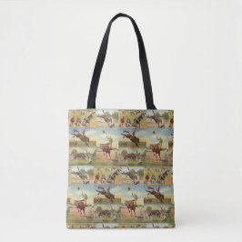 Bolso De Tela Vintage Oeste Rodeo Eventos Cowboys Horses Bulls