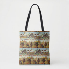 Bolso De Tela Vintage Oeste Rodeo Eventos Cowboys Horses Bulls