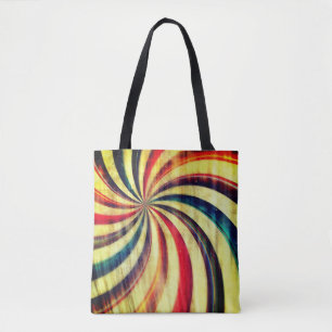 Bolso De Tela Vintage peppermint caramelos rayados de color