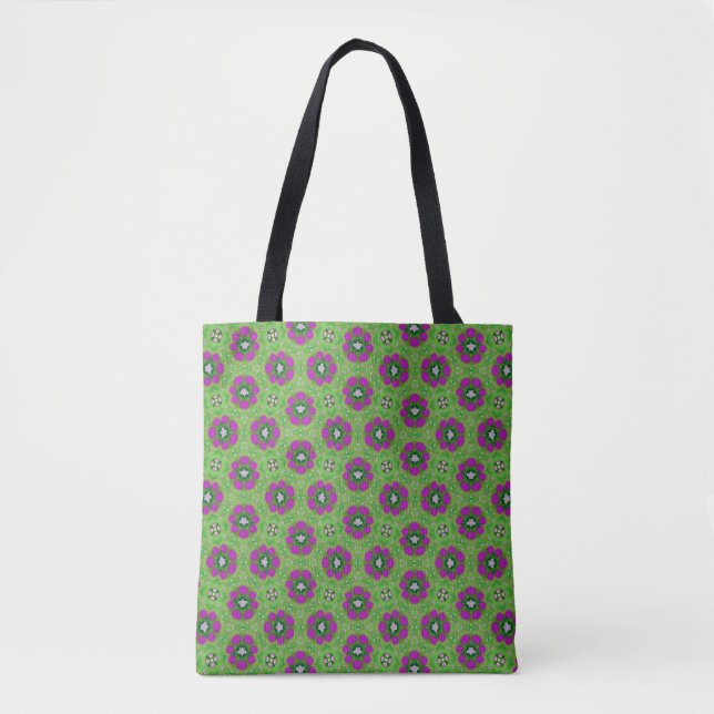 Bolso De Tela Vintage Purple Blossom Tote Bag (Anverso)