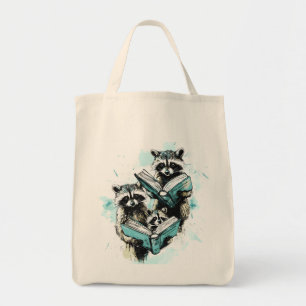 Bolso De Tela Vintage Raccoon Readers Club