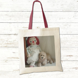 Bolso De Tela Vintage Rag Doll & Cockapoo Fotografía de perro co