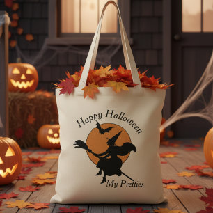 Bolso De Tela Vintage Retro Feliz Halloween Mi Bella Bruja