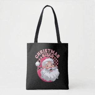 Bolso De Tela Vintage Retro Papá Noel Rosa Navidad