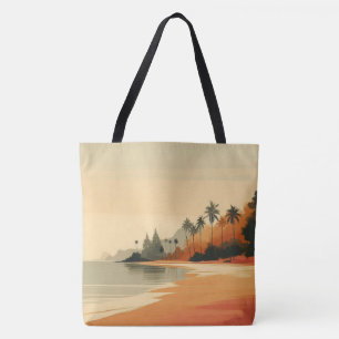Bolso De Tela Vintage/retro playa/tropical 