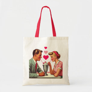 Bolso De Tela Vintage/retro tienda de malta de los años 50 Valen