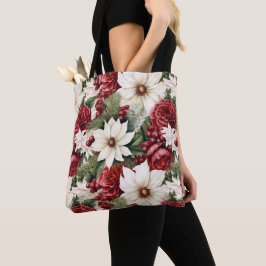Bolso De Tela Vintage Rústico Navidades Flores hojas patrón