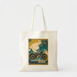 Bolso De Tela Vintage rutas de motocicleta por el Sudeste Asiáti