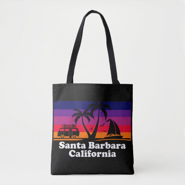 Bolso De Tela Vintage Santa Barbara California (Anverso)