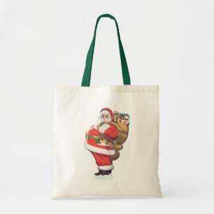 Bolso De Tela Vintage Santa Claus, Navidades victorianos mueren 