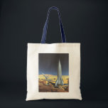 Bolso De Tela Vintage Science Fiction Desert Planet con cohetes<br><div class="desc">Ilustracion vintage futurista en el espacio exterior y planetas ciencia ficción imagen del cohete. Un cohete de ciencia ficción de viajes y transporte retro en un planeta extranjero o una luna con astronautas explorando el terreno en este desconocido mundo extraterrestre. Un clásico de los años 50: el diseño de ciencia...</div>