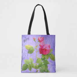 Bolso De Tela Vintage Shabby Chic Rosa En Lilac