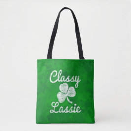 Bolso De Tela Vintage Shamrock Classy Lassie St Patricks Day