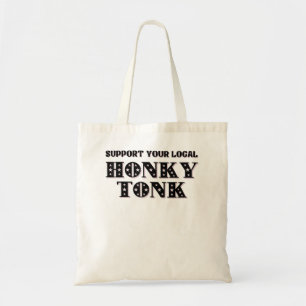 Bolso De Tela Vintage Southern Honky Tonk Soporte local Nashvill