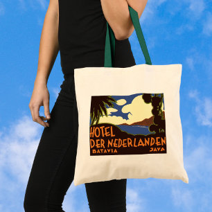 Bolso De Tela Vintage Travel Jakarta Indonesia Hotel Nederlanden