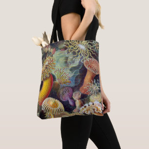 Bolso De Tela Vintage Underwater Sea Anemones por Ernst Haeckel
